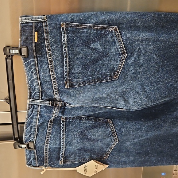 💕MOTHER SUPERIOR💕 The Bookie Heel Jeans ~ Did You Bring Me Anything? 33 NWT - Picture 13 of 16